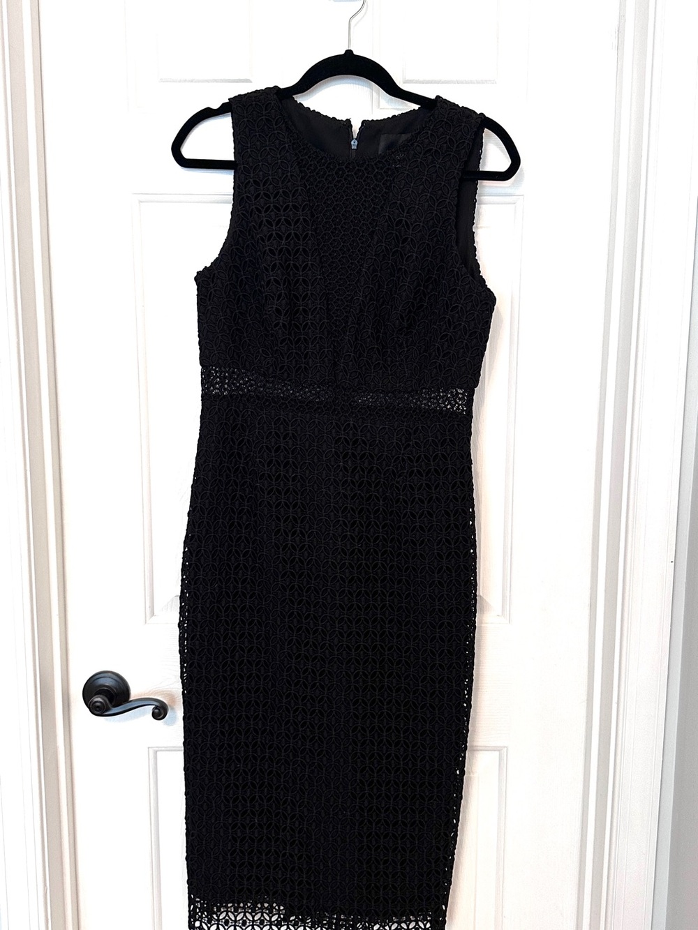 Cynthia Rowley Geo Lace Dress with Sheer Inserts